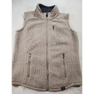 Properly Tied‎ Women's Sz M The Kensington Collection Sherpa Brown Vest Zip Up